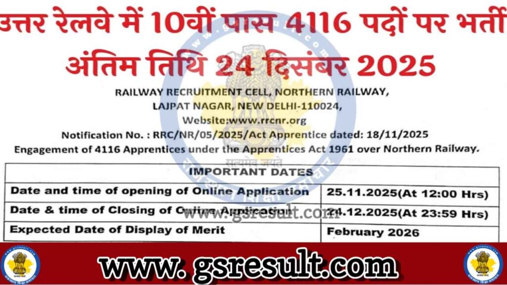 Northern Railway Recruitment 2025