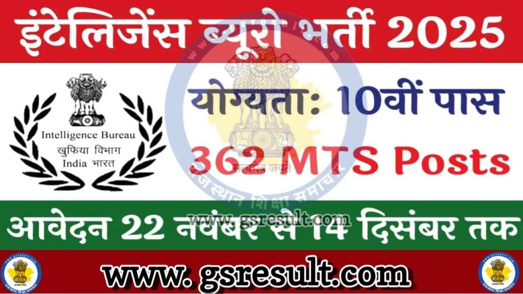 IB MTS Recruitment 2025