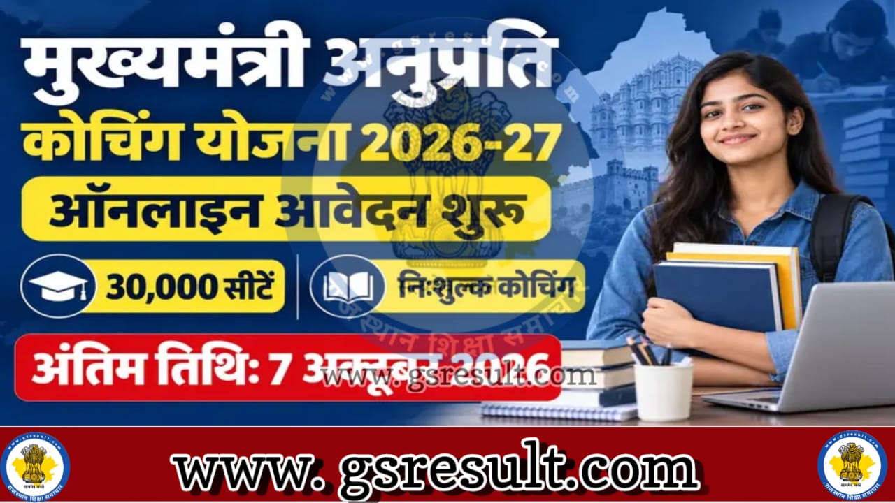 Mukhyamantri Anuprati Coaching Yojana 2026-27 