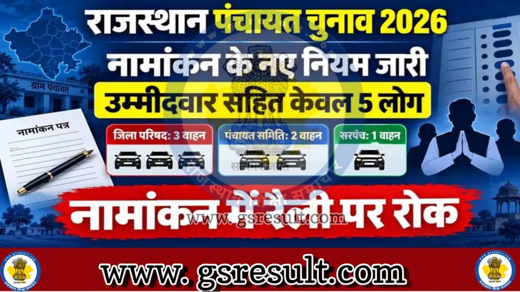 Rajasthan Panchayat Election Nomination Rules 2026